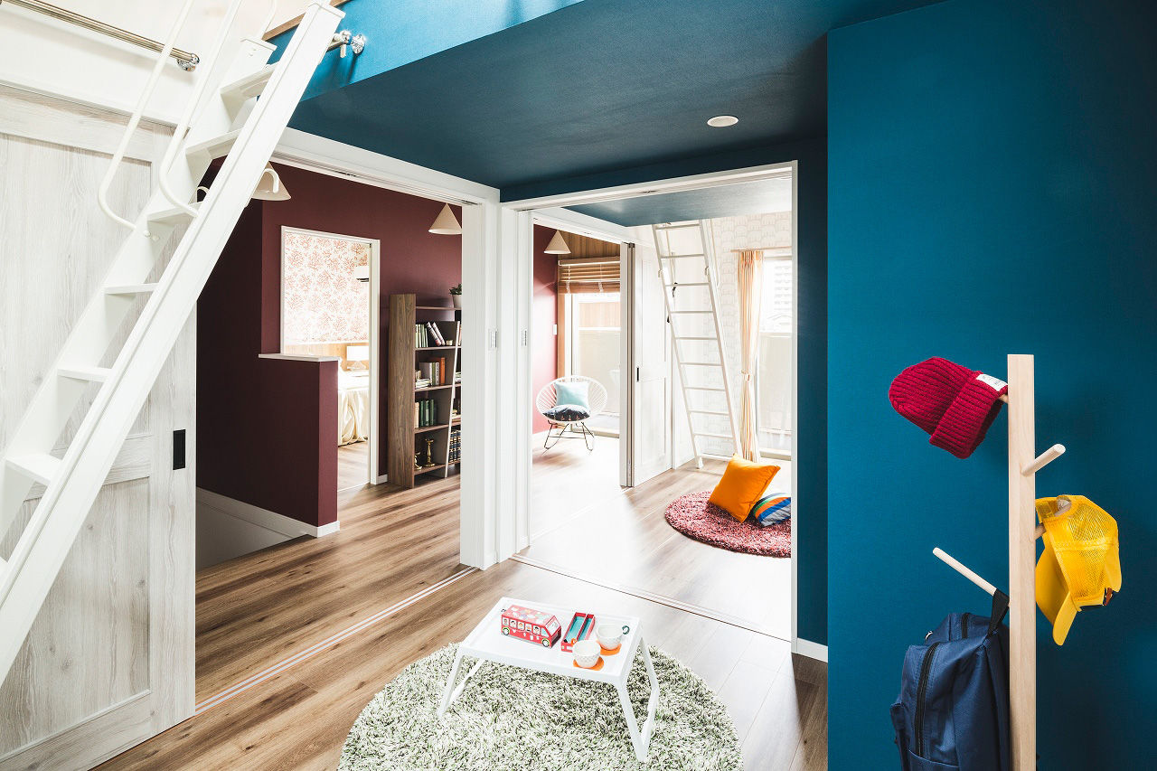 高橋開発の注文住宅 【大阪/2300万円台/2階建て/ロジア/間取り図有】中庭で存分に遊べるカリフォルニアスタイルのお家の建築実例画像5