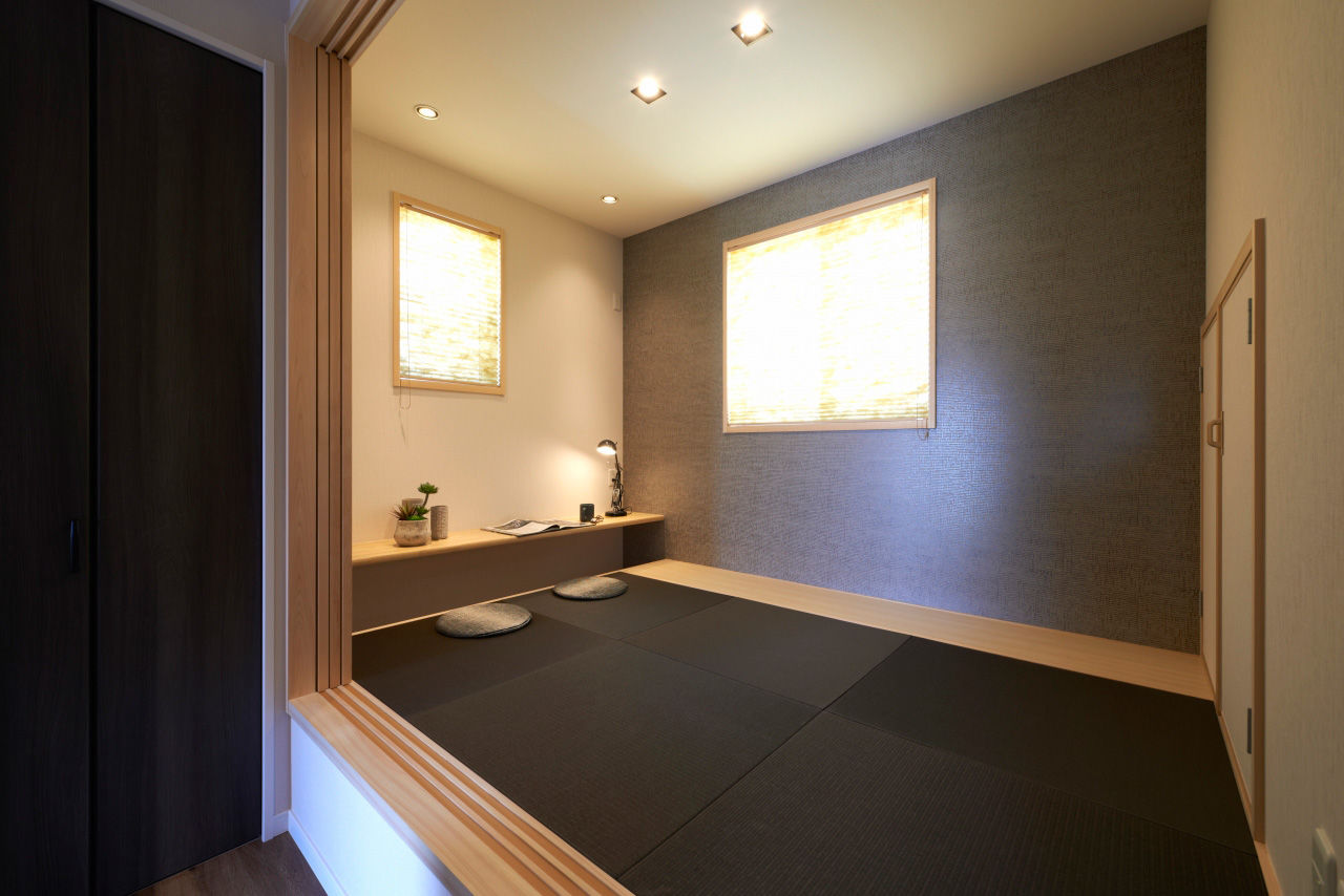 高橋開発の注文住宅 【大阪/2100万円台/吹き抜け/ロジア/間取り図有】プライバシー性の高い屋外空間とヴィンテージ感漂うお家の建築実例画像6