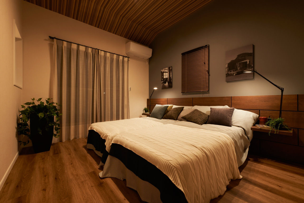 高橋開発の注文住宅 【大阪/2100万円台/吹き抜け/ロジア/間取り図有】プライバシー性の高い屋外空間とヴィンテージ感漂うお家の建築実例画像9