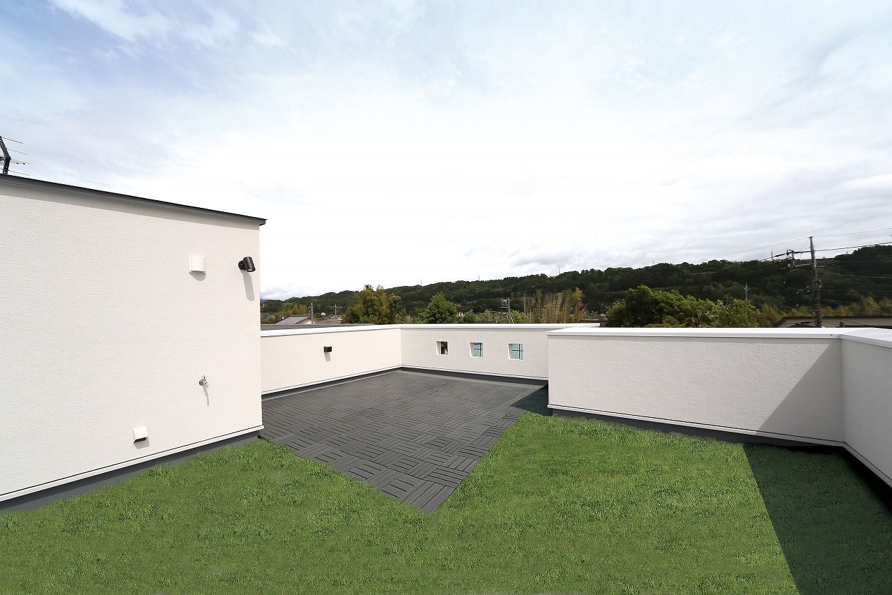 シブサワスタイル ルーフバルコニーのあるシンプルなメルヘンハウスの建築実例画像10