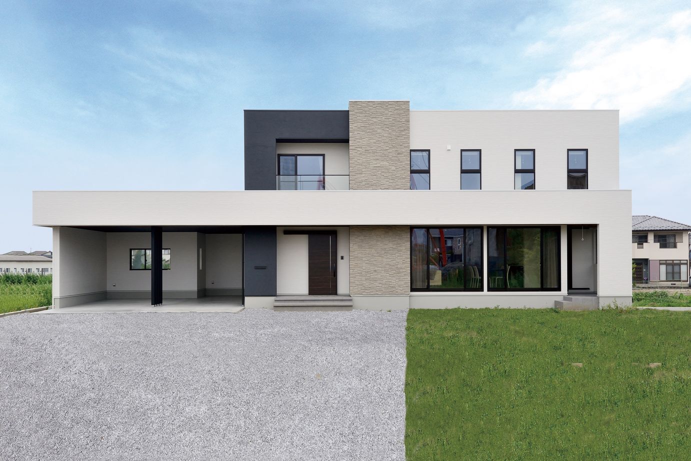 シブサワスタイル ホテルライク×シックモダンのホリゾンタルハウスの建築実例画像1