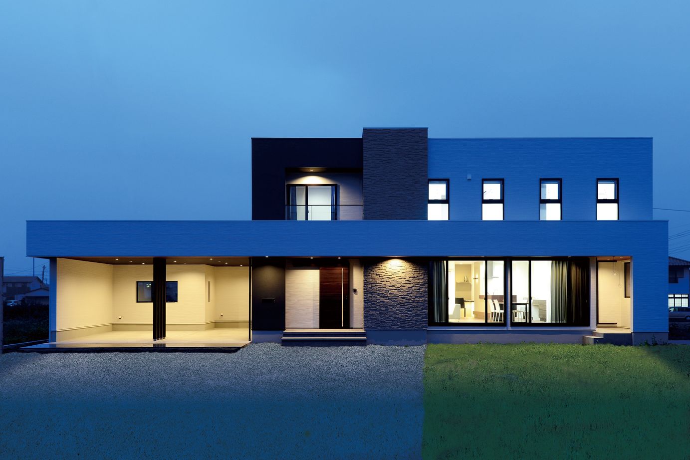 シブサワスタイル ホテルライク×シックモダンのホリゾンタルハウスの建築実例画像2