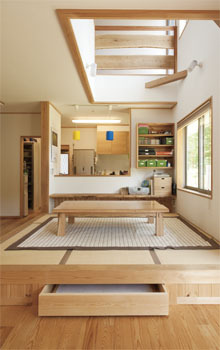 イバケン 家の中にいても自然を感じる素足でのんびり過ごす毎日の建築実例画像2