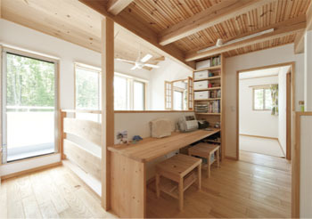 イバケン 家の中にいても自然を感じる素足でのんびり過ごす毎日の建築実例画像3