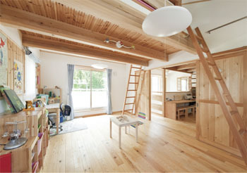 イバケン 家の中にいても自然を感じる素足でのんびり過ごす毎日の建築実例画像5