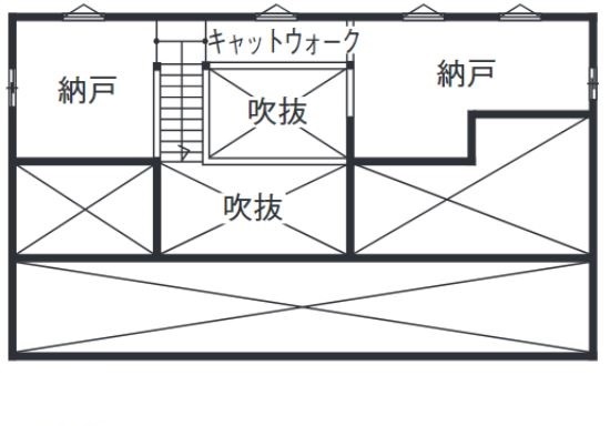 イバケン 【間取り図有】光と木の心地よさに包まれて…自然を味わう贅沢な1.5階建ての平屋の間取り図（2LDK）2階