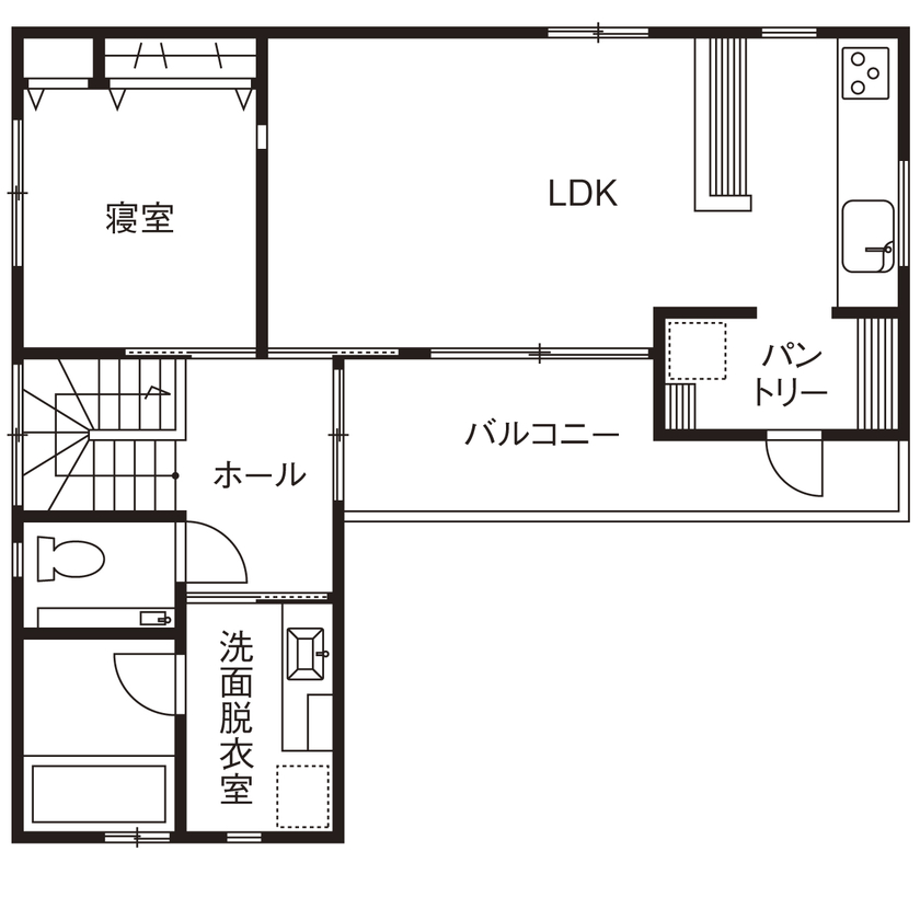 建築工房わたなべ（富士市） 【富士市/2000～2499万円/太陽光/防音室/間取り図有】自然を感じながら、音楽や猫との暮らしを楽しむ家の間取り図（4LDK）2階