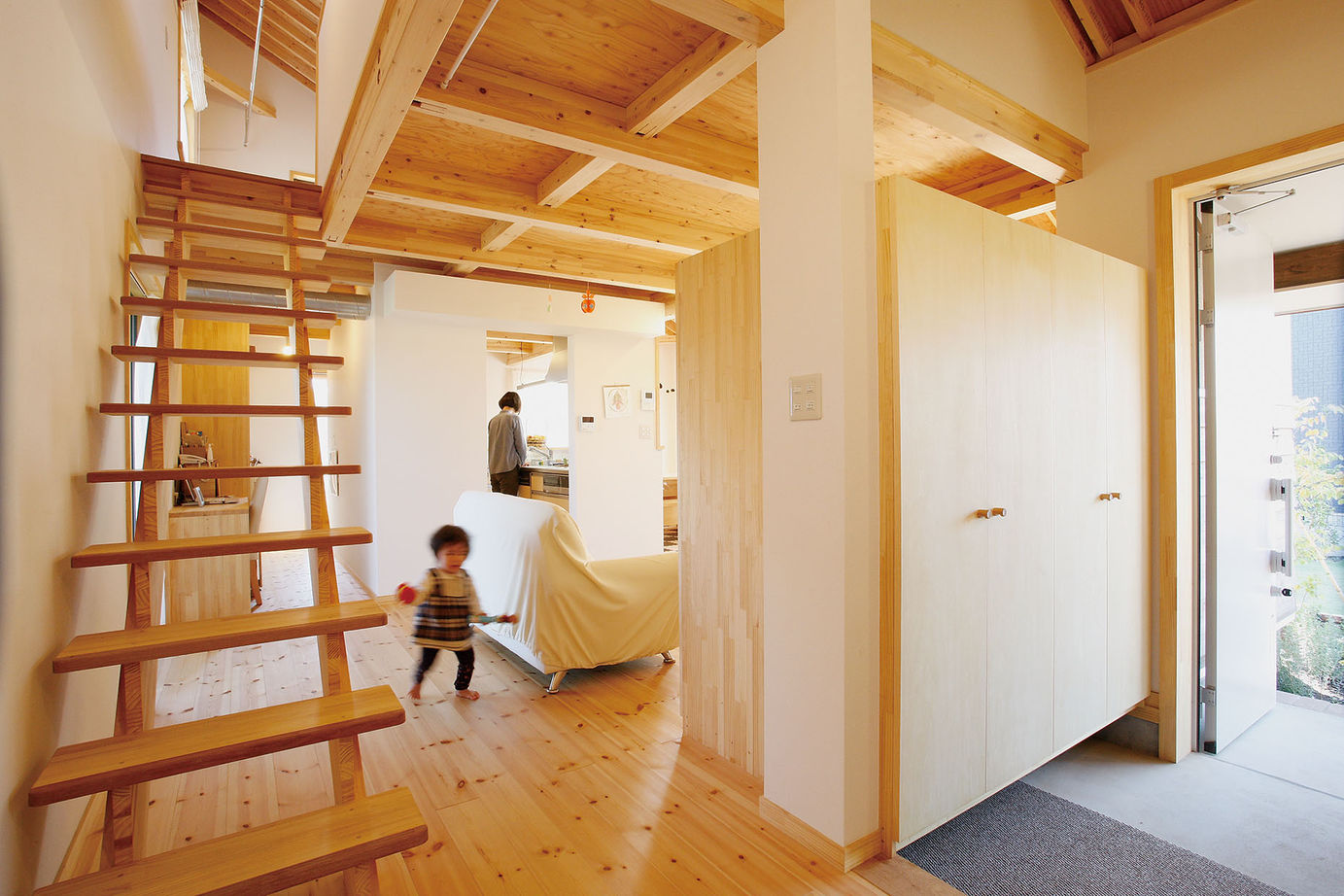 BAUHOUSE -住まい設計工房バウハウス- 【34坪/間取り図/平屋】片流れ屋根が美しく田園風景に映える家の建築実例画像7