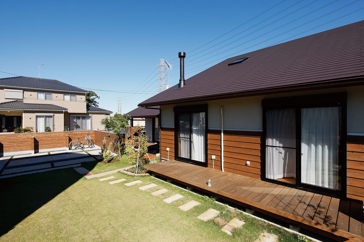 BAUHOUSE -住まい設計工房バウハウス- 【34坪/間取り図/平屋】片流れ屋根が美しく田園風景に映える家の建築実例画像9