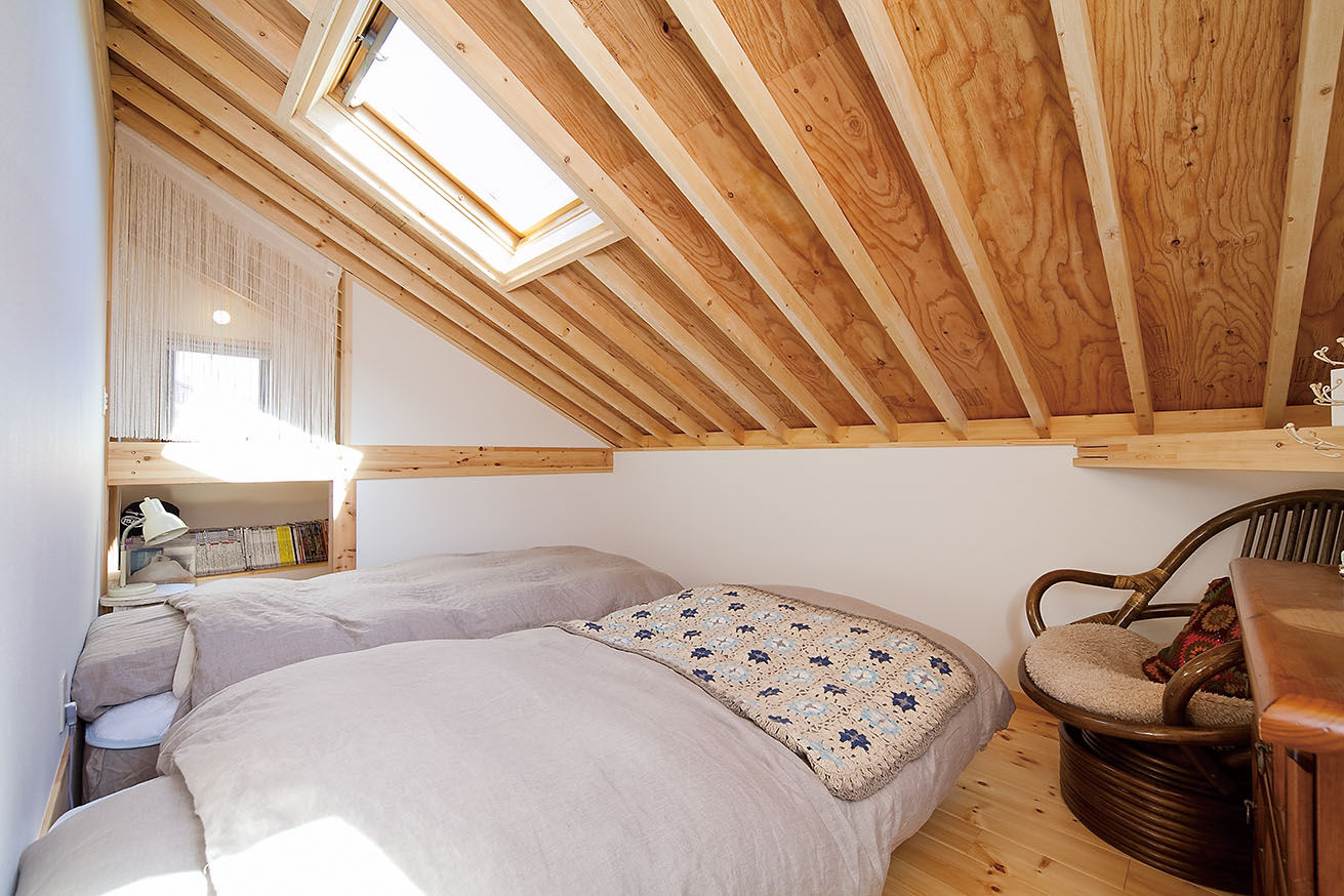 BAUHOUSE -住まい設計工房バウハウス- 【吹抜け/39坪/間取り図】まるで毎日がアウトドアライフ。薪ストーブを備えたロフト付きの平屋風住宅の建築実例画像6