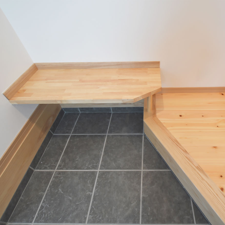 坂本工務店 【福山市／平屋／24.5坪／勾配天井】杉の羽目板を張った勾配天井で開放的な暮らしの平屋の建築実例画像6