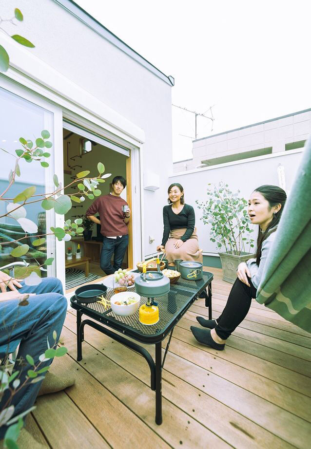 一級建築士事務所　タイセーハウジング 【世田谷区/2000万円台/狭小変形地/約28坪/間取り図】自然素材で建てる天井高3.5mのゆったりLDKの家の建築実例画像6