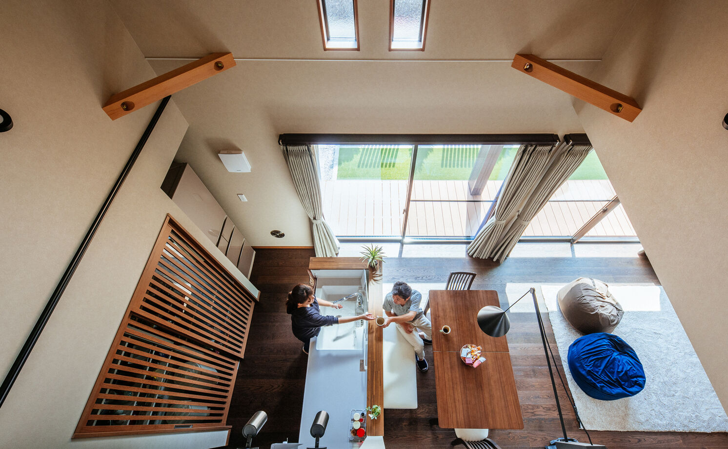 一級建築士事務所　タイセーハウジング 【厚木市/ウッドデッキ/3LDK/間取り図】暮らしに沿った帰宅動線に家と外とを繋ぐスクエアデザインの家の建築実例画像3