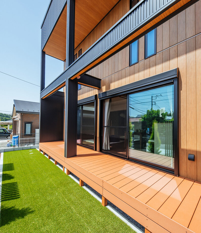 一級建築士事務所　タイセーハウジング 【厚木市/ウッドデッキ/3LDK/間取り図】暮らしに沿った帰宅動線に家と外とを繋ぐスクエアデザインの家の建築実例画像16