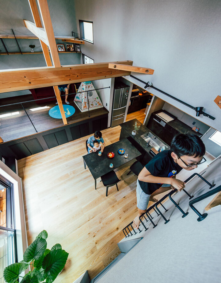 一級建築士事務所　タイセーハウジング 【厚木市/スキップフロア/4LDK＋ロフト/間取り図】信頼できる担当と叶えた秘密基地のような遊び心ある家の建築実例画像8