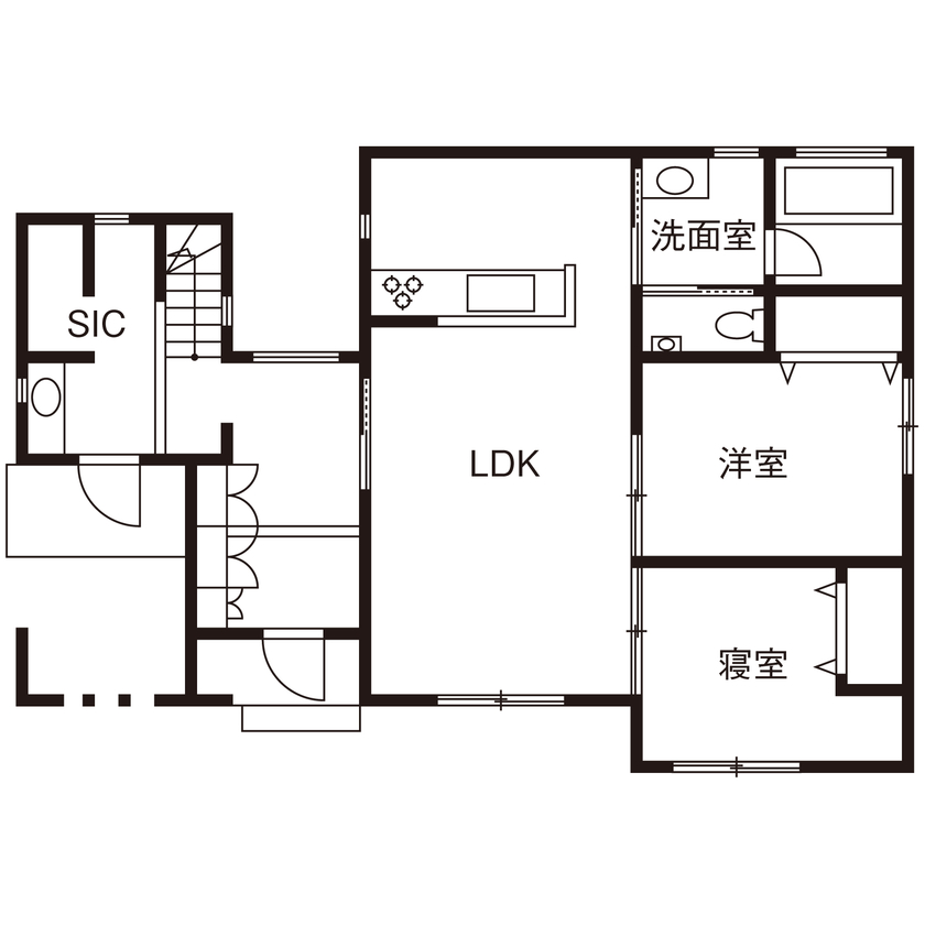 一級建築士事務所　タイセーハウジング 【座間市/バリアフリー】天井高を利用した「KURA」や生活リズムの違いに配慮した3階建ての二世帯住宅の間取り図（5K以上）1階