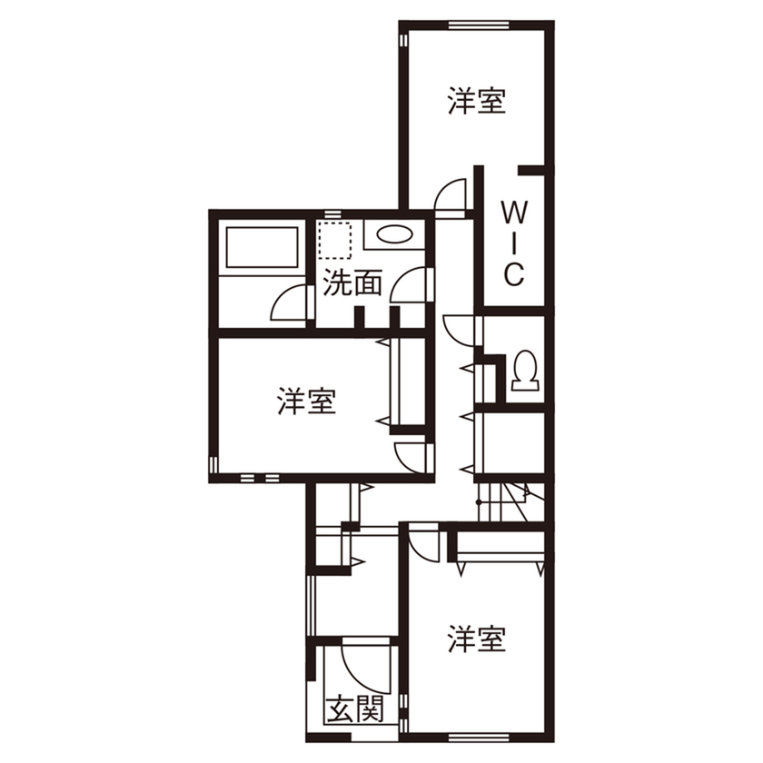 一級建築士事務所　タイセーハウジング 【2000万円台/東京都豊島区】高い性能とデザインを両立。たっぷり光を取り込む2階LDKの間取り図（4LDK）1階