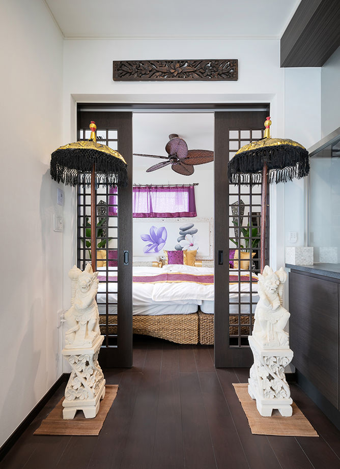 木下工務店 【ビルトインガレージ／アジアンテイスト／間取図有】家族の気配にやすらぐバリ風リゾートの住まいの建築実例画像9