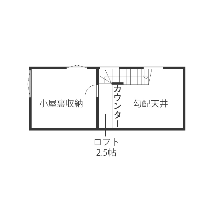 山下ホーム 【富山市/32.8坪】開放的な平屋の住まいの間取り図（4LDK＋ロフト）ロフト