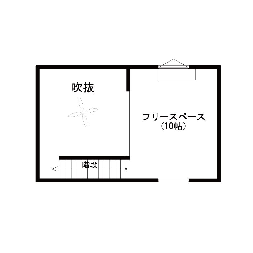 山下ホーム 【32.6坪】平屋ライフに＋αの間取り図（2LDK＋ロフト）ロフト