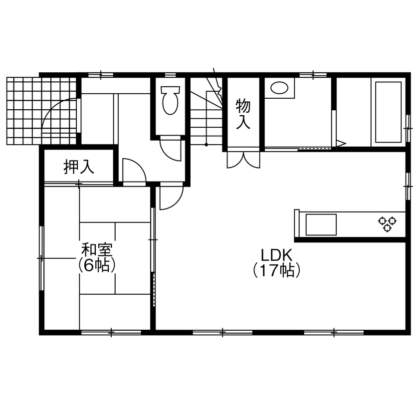 ファースト設計 【富山市×4LDK】全館空調で家中すみずみまで快適空間に。ペットのお留守番も安心な家の間取り図（4LDK）1階
