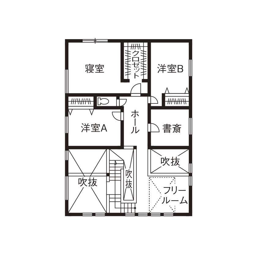 スキップフロアがある間取り 5LDK