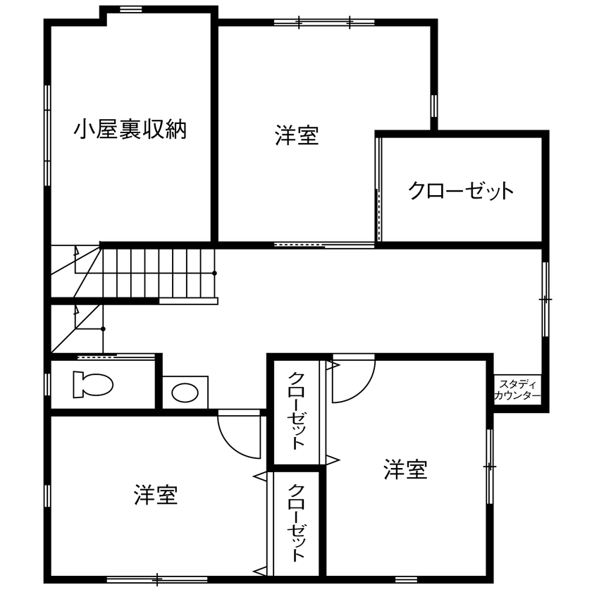 カスタムエージェント 【間取図有／2100万円／6.2帖の中2階／土間のある玄関】たっぷり収納と家事ラク動線で、家族の夢が育つ家の間取り図（4LDK+夢空間2室）2階