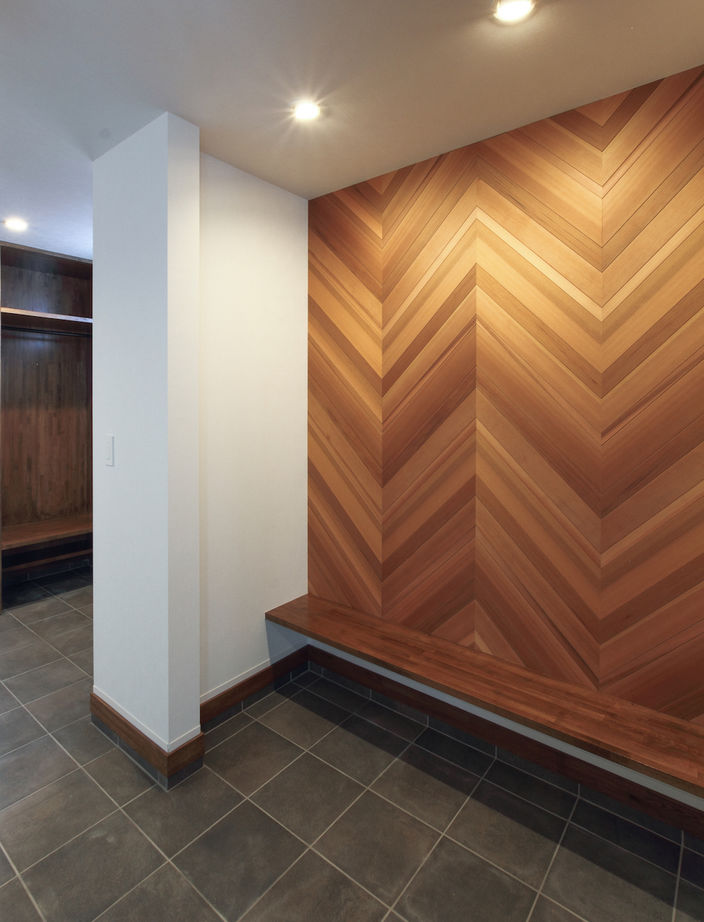 匠技建 【国立市/2000万円台/30坪台/間取り図】明るく広いリビングにウッドデッキを囲むような窓が少ない外観の家の建築実例画像7