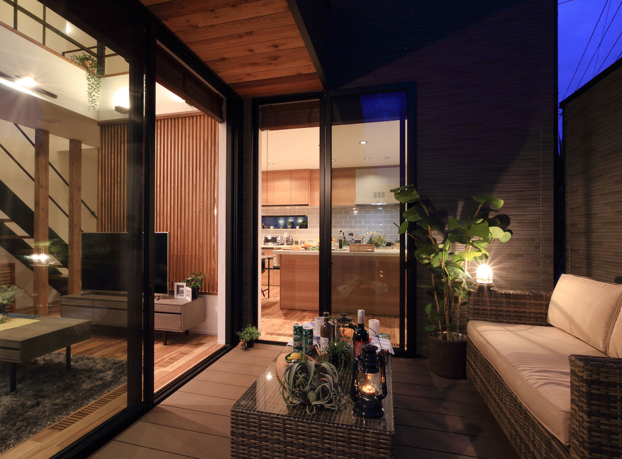 匠技建 【国分寺市/2000万円台/30坪台/全館空調/間取り図】吹き抜けリビングとプライベートなウッドデッキを繋ぐ家の建築実例画像5