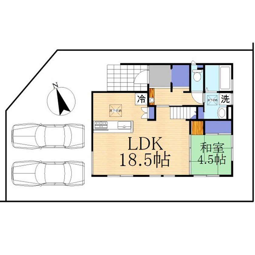 サブライムホーム（SUBLIME HOME） 【本体価格2178万円/間取図あり】全館空調で快適！天然石の壁が室内外をつなぐ、クラフトスタイルの住まいの間取り図（4LDK+WIC+SIC+書斎）1階