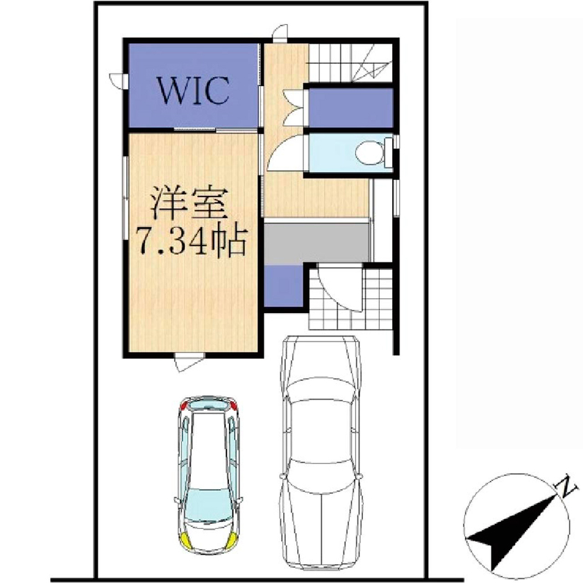 サブライムホーム（SUBLIME HOME） 【本体価格2143万円/間取図あり】明るさが開放感を演出。一級建築士と建てたスタイリッシュな狭小3階建ての間取り図（3LDK+SIC+WIC）1階