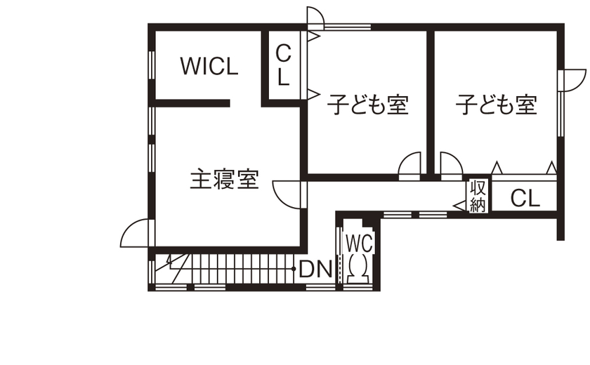アーキテックプランニング 【2000～2499万円/間取図有/4LDK/事務所兼住宅】達成感を味わえた家づくり　冬も快適な高性能にも満足の間取り図（4LDK）２階
