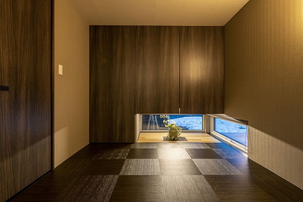 アーキテックプランニング 【2500～2999万円/間取図有/4LDK】天井高3ｍのリビング。快適なカーライフを叶えるカーポートのある住まいの建築実例画像7