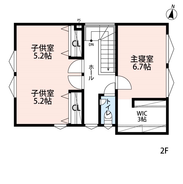 アーキテックプランニング 【2000～2499万円/間取図有/4LDK】家族の気配を感じられるLDK。天井高3mの広々リビングも見どころの間取り図（4LDK）2階
