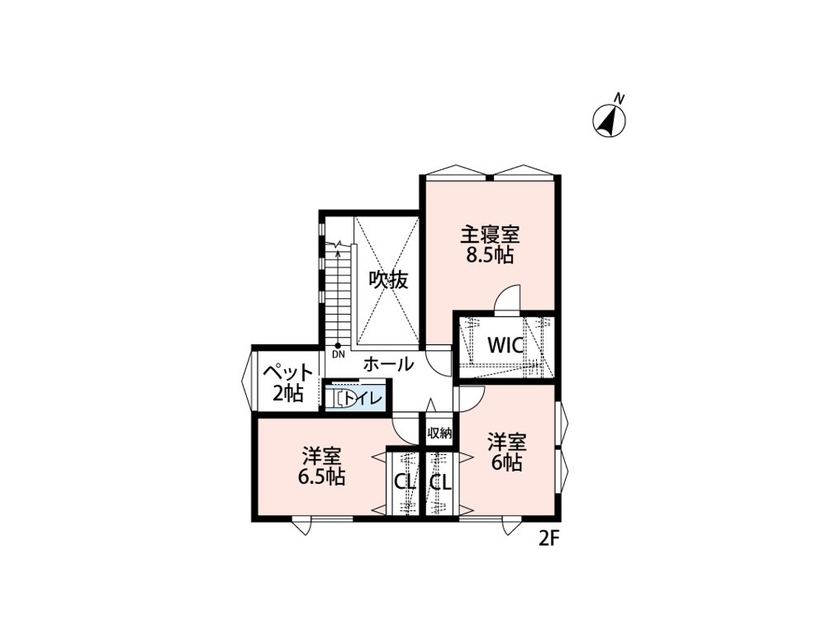 アーキテックプランニング 重厚感あるデザインと開放感が魅力、毎日が特別になる上質な暮らしの舞台の間取り図（4LDK）2階