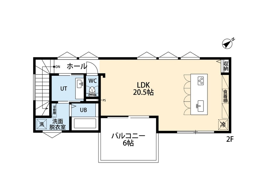 アーキテックプランニング 変わらない暮らしやすさの中で趣味を満喫する、日常と非日常を移ろうガレージハウスの間取り図（3LDK）2階