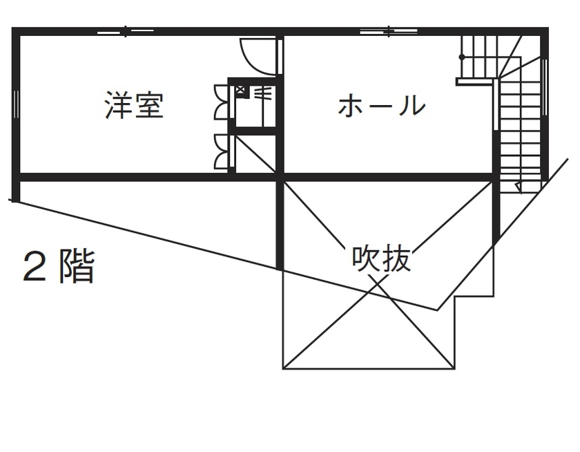 オネスティーハウス　石田屋 【平屋のような2階建/間取図有/太陽光蓄電池付】5月のカラッとした室温を年中キープ。朝起きた瞬間から快適な家の間取り図（2LDK＋WIC（6畳））２階