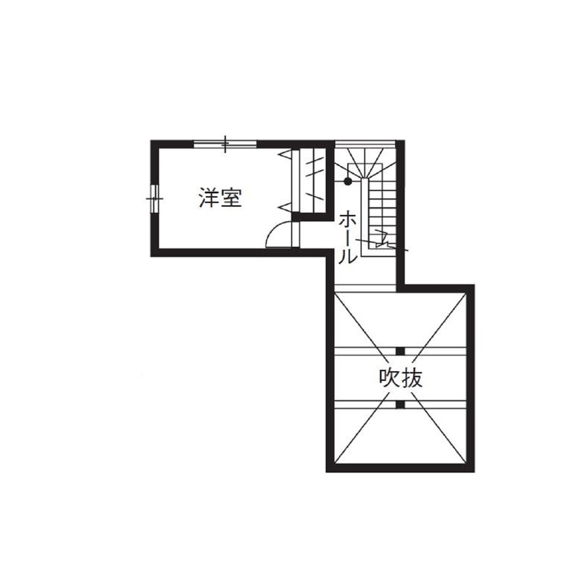オネスティーハウス　石田屋 【平屋/間取図有】モデルハウスの外観に一目惚れ。平屋のような２階建ての住まいの間取り図（4LDK）2階