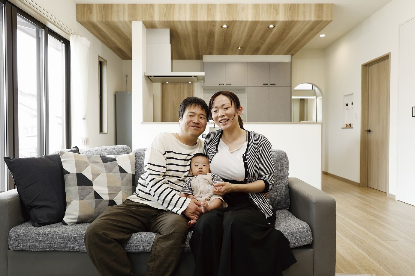 オネスティーハウス　石田屋 【平屋/ランドリースペース/間取図有】大空間リビングの平屋で猫ちゃんとゆったり暮らす喜びの建築実例画像8