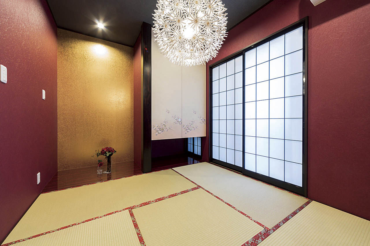 イシカワ 【2階建て／ダウンフロアリビング】モノトーン×ビビッドカラーの個性あふれるインテリア空間の建築実例画像5