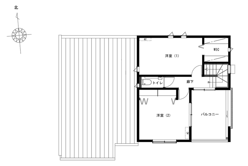 内藤建設 NAITO HOME 【2000万円台/3LDK】耐震性と機能性を追求した、住む人と環境に優しい住まいの間取り図（3LDK）2階