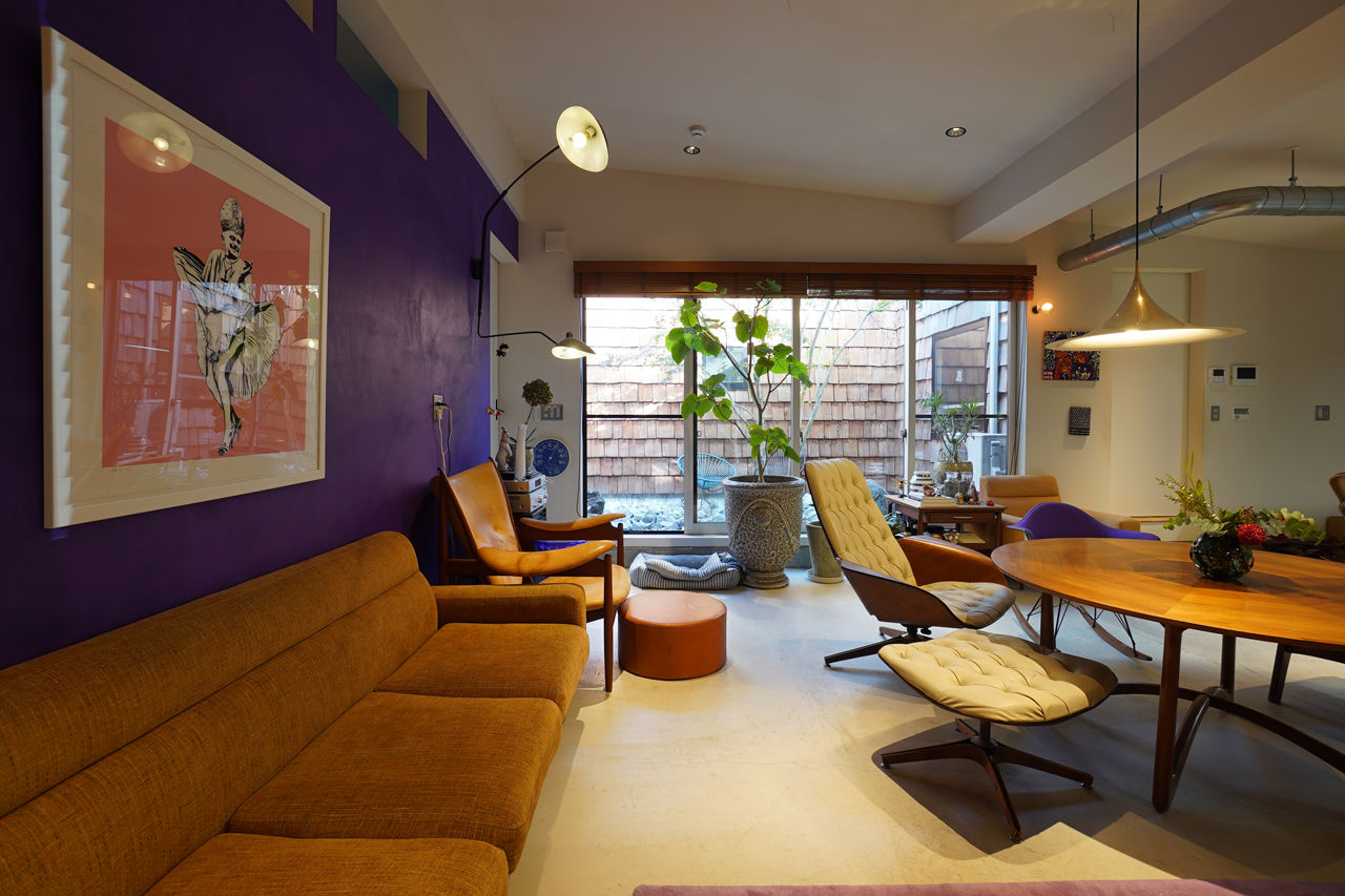 カタチハウス 【中庭・薪ストーブ・間取り有】レッドシダーの外壁で個性を演出した平屋の家の建築実例画像7