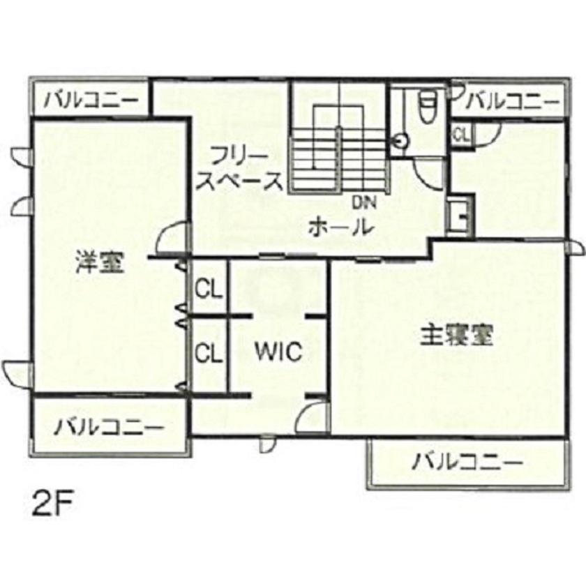 住友不動産ハウジング 【2階建て／和室／アトリエ／約67坪】デザインに一目ぼれ。一年中快適に暮らせる住宅性能に満足の間取り図（4LDK+F）2階