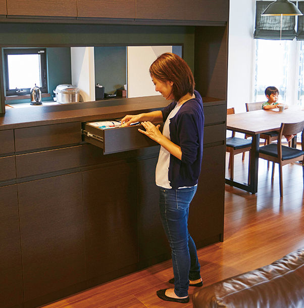 セキスイハイム 共働き家族が憩う、心地いい空間。回遊動線と計画収納で家事をラクにの建築実例画像3