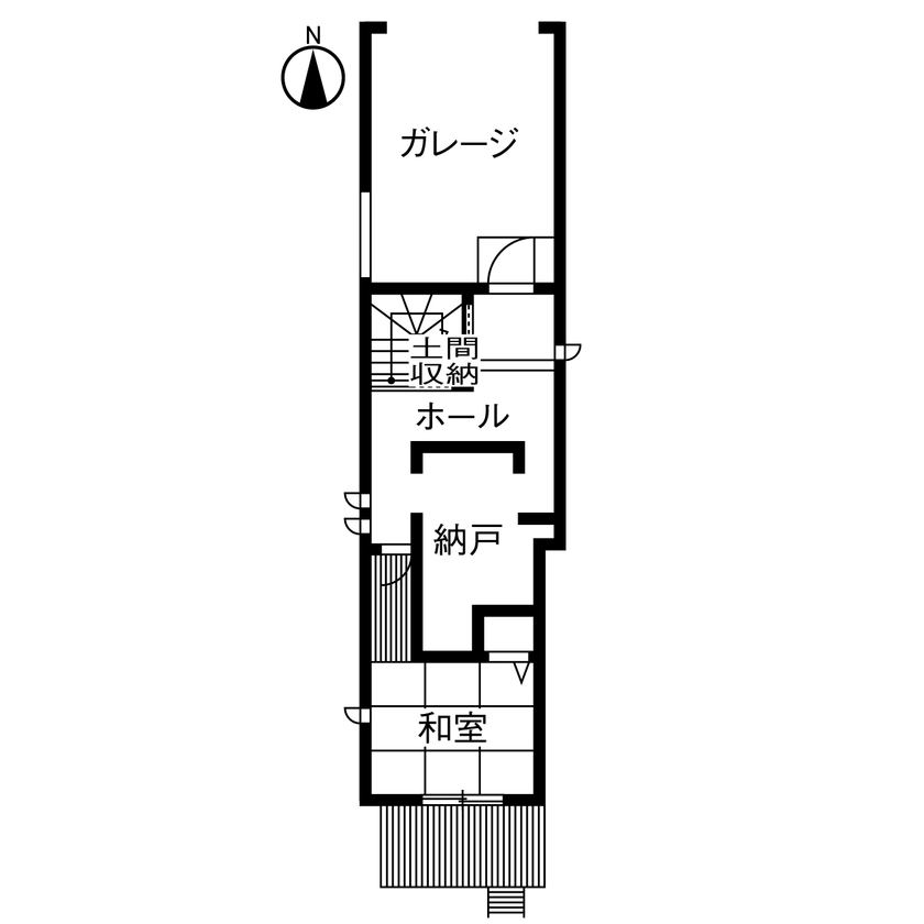 セキスイハイム 【45.9坪/夫婦】大きな窓から空と緑の眺めを楽しむ、フロアごとに趣の異なる都会の３階建て住宅の間取り図（3LDK）１階