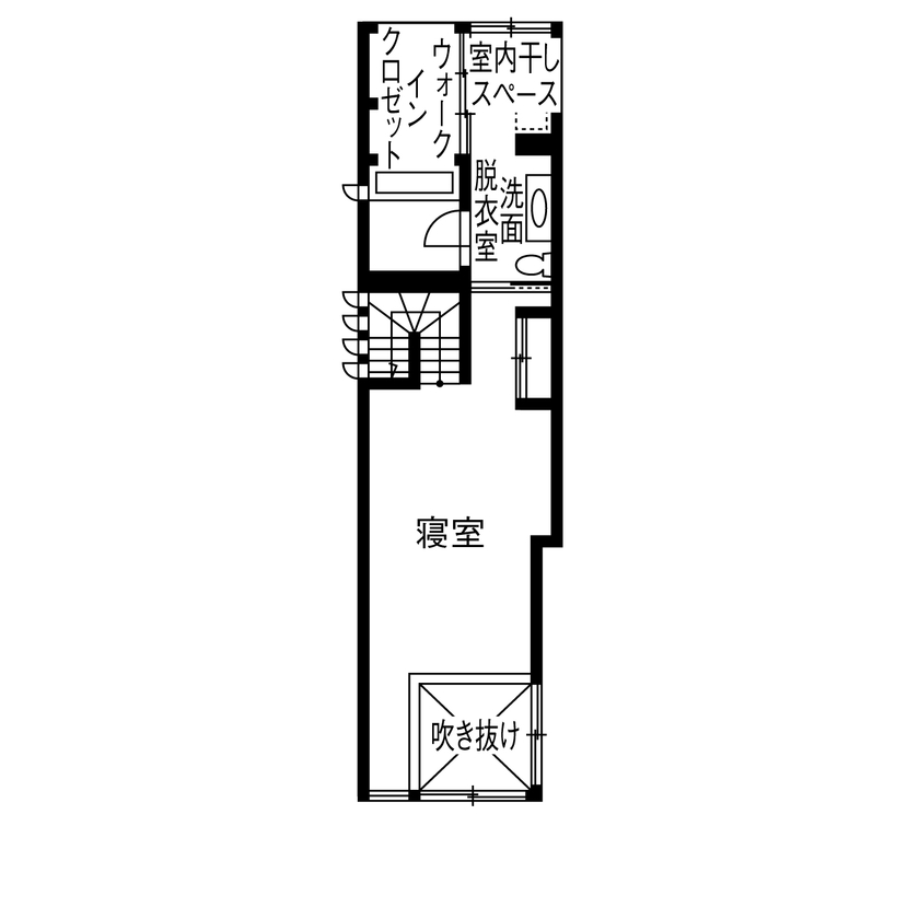 セキスイハイム 【45.9坪/夫婦】大きな窓から空と緑の眺めを楽しむ、フロアごとに趣の異なる都会の３階建て住宅の間取り図（3LDK）３階