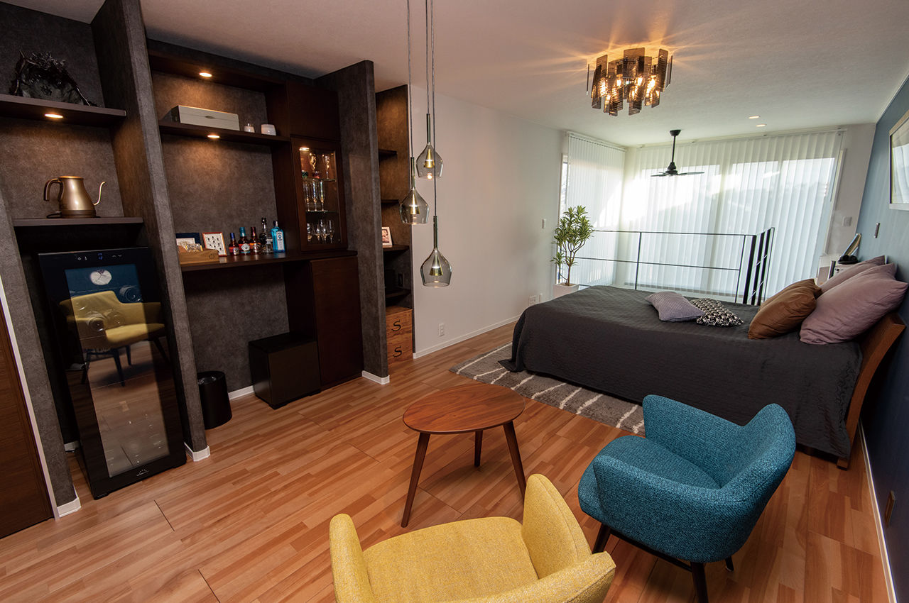 セキスイハイム 【45.9坪/夫婦】大きな窓から空と緑の眺めを楽しむ、フロアごとに趣の異なる都会の３階建て住宅の建築実例画像6