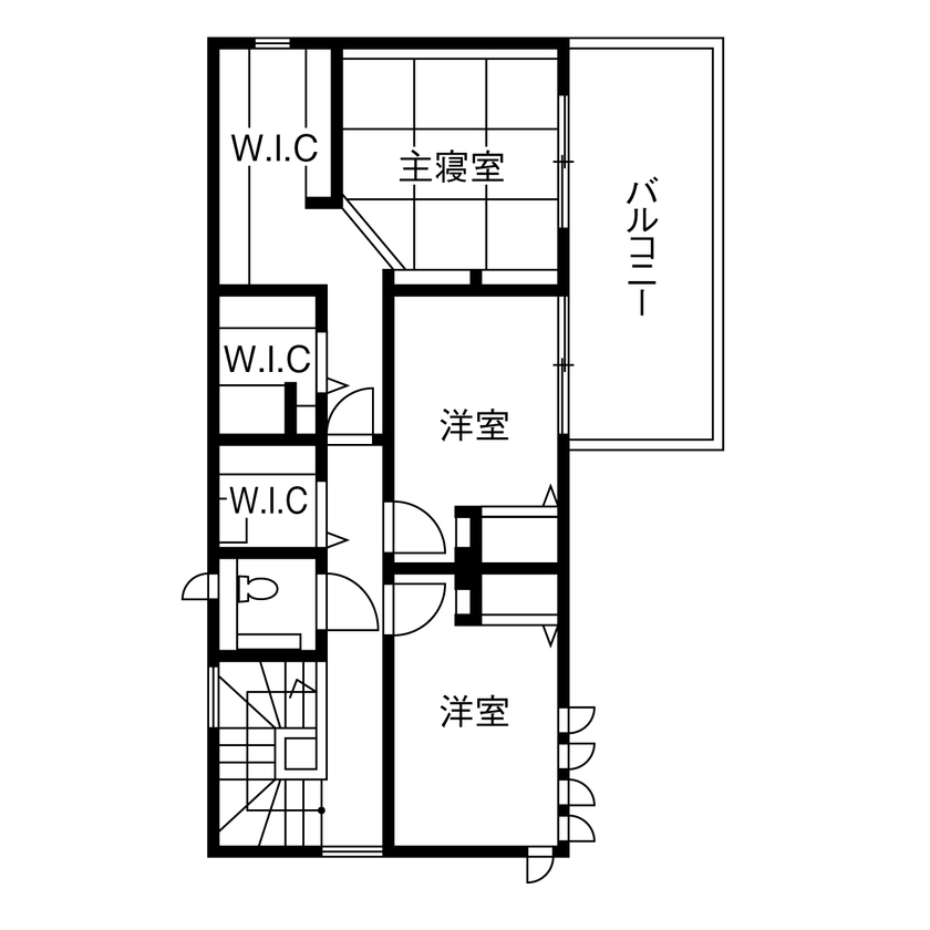 セキスイハイム 【延床48.2坪/両親+夫婦】約36坪の土地に建つ、明るくあたたかな３階建て完全分離二世帯の住まいの間取り図（4LLDDKK）３階