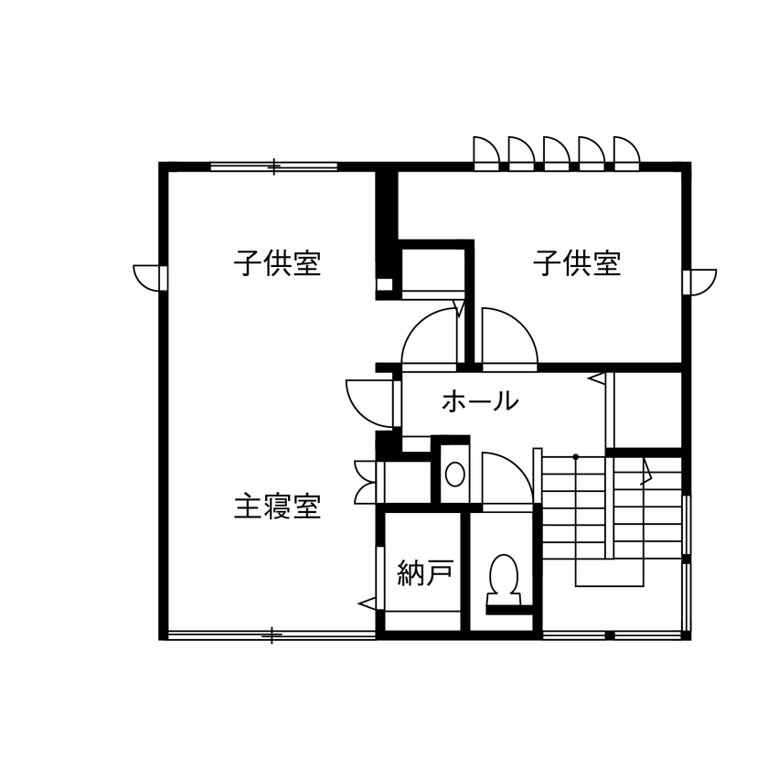 セキスイハイム 【敷地21.6坪/３階建て/夫婦】工夫とこだわりを詰め込み、広々と心地よく暮らす。狭小土地に建つ都市型住宅の間取り図（2LDK）３階