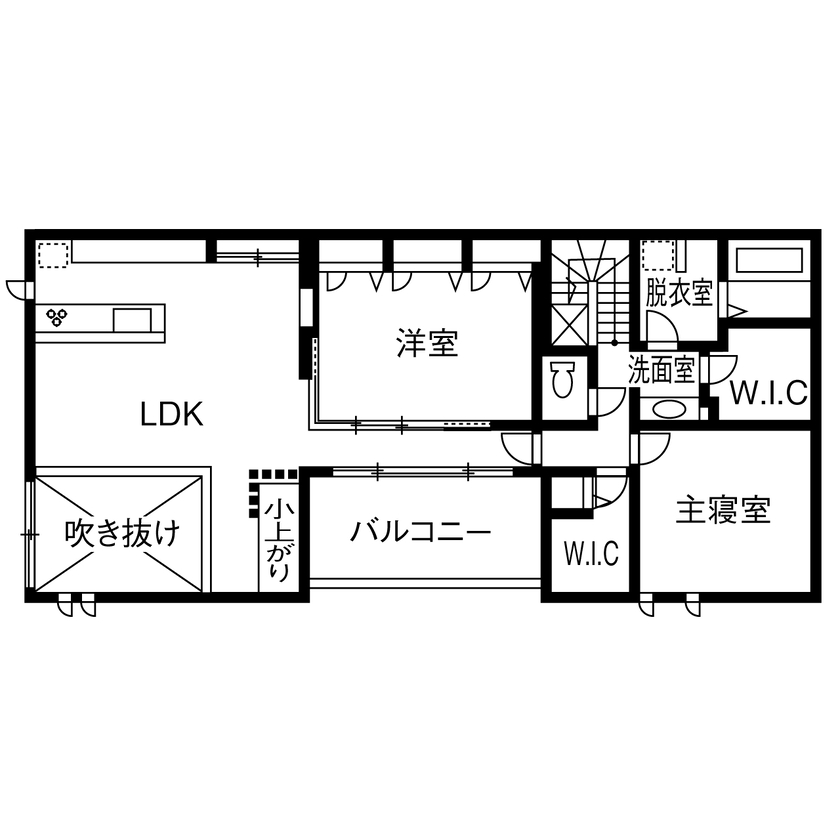 セキスイハイム 【63.3坪/両親+夫婦+子ども3人】親世帯と子世帯それぞれにインテリアや暮らしを楽しむ分離型二世帯住宅の間取り図（4LLDDKK）２階